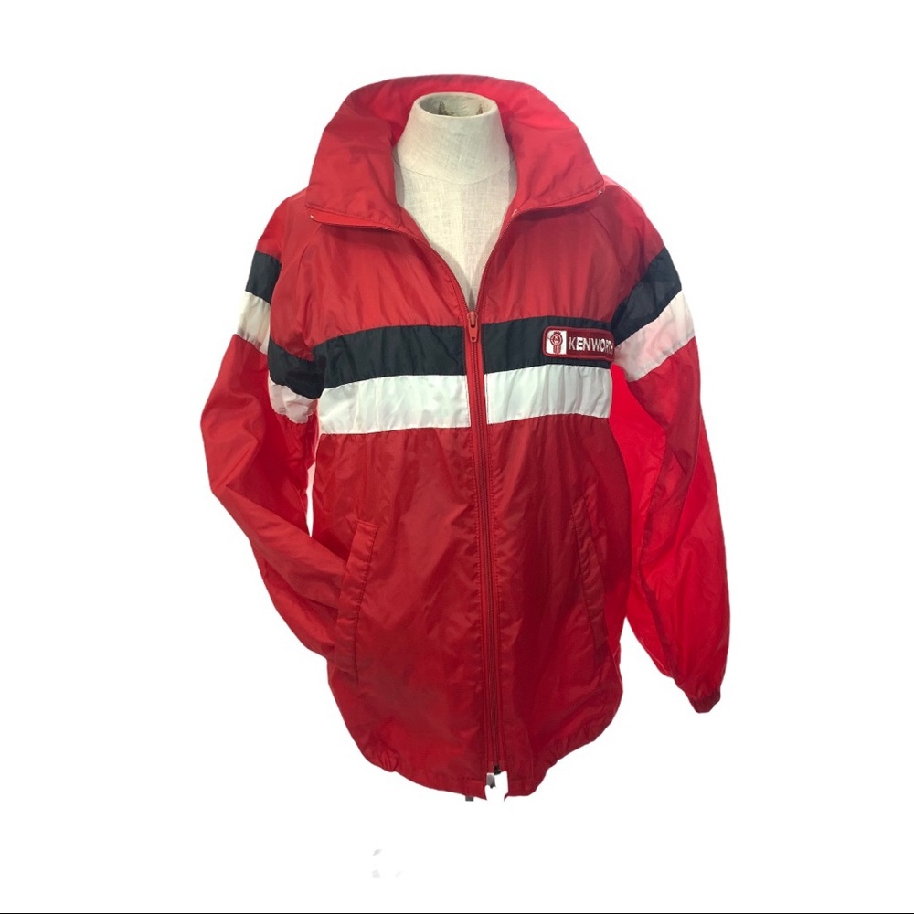 Vintage windbreaker jacket, Kenworth patch sz s